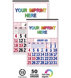 12-Sheet Commercial Calendar, 13 x 19 (U.S. History)