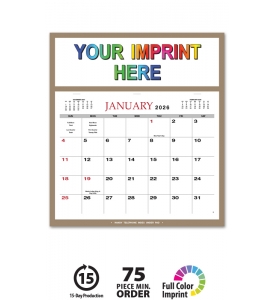 Robin Memo Calendar, 11.25 x 12.5