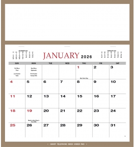 Robin Memo Calendar, 11.25 x 12.5