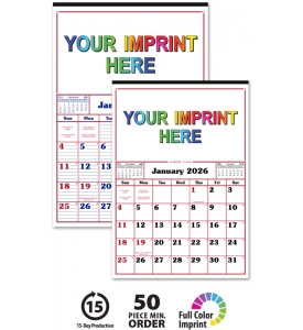 12-Sheet Commercial Calendar, 13 x 19 (Memo)