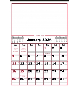12-Sheet Commercial Calendar, 13 x 19 (Memo)