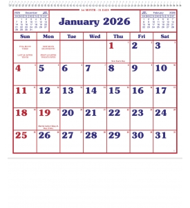 Memo Appointment Calendar, 13 x 15