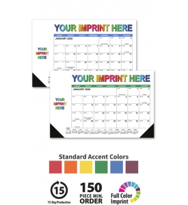 Flex Desk Pad Counter Calendar, Side Ad (Accent)