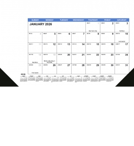 Flex Desk Pad Counter Calendar, Side Ad (Accent)