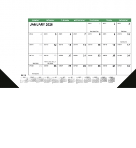 Flex Desk Pad Counter Calendar, Side Ad (Accent)