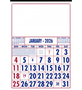 12-Sheet Commercial Calendar, 13 x 19 (Display)