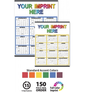 Display-A-Year Calendar, 19.5 x 25.75 (Accent)