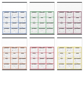 Display-A-Year Calendar, 19.5 x 25.75 (Accent)