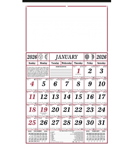 Almanac Calendar, 11.5 x 19 (7-Sheet)