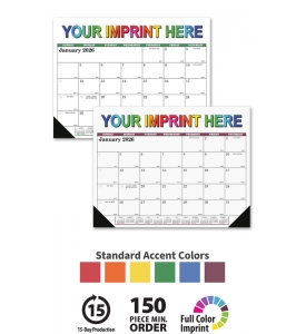 Flex Desk Pad Calendar, Top Ad (Accent)