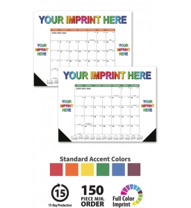 Flex Desk Pad Calendar, Side Ads (Accent)