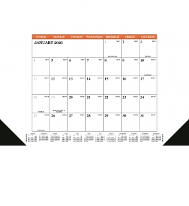Flex Desk Pad Calendar, Side Ads (Accent)