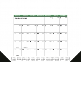 Flex Desk Pad Calendar, Side Ads (Accent)