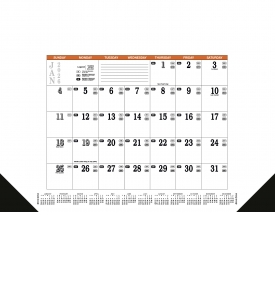 Flex Desk Pad Contractor&#039;s Calendar, Side Ads (Accent)