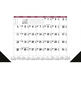 Flex Desk Pad Contractor&#039;s Calendar, Side Ads (Accent)