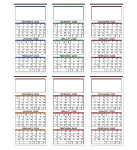 3-Month Display Calendar, 13 x 27 (Accent)