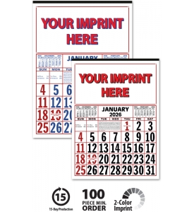 12-Sheet Commercial Calendar, 19 x 26 (Display)