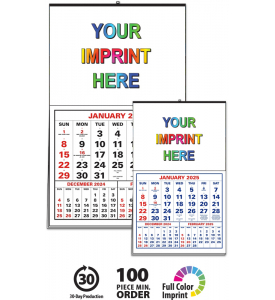 Half Apron Single Image Calendar, 3-Month View (13-1/2x22)