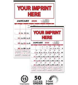 Contractor&#039;s Calendar, 19 x 26 (Memo)