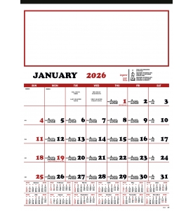 Contractor&#039;s Calendar, 19 x 26 (Memo)