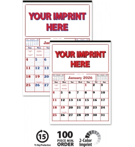 12-Sheet Commercial Calendar, 19 x 26 (Memo)