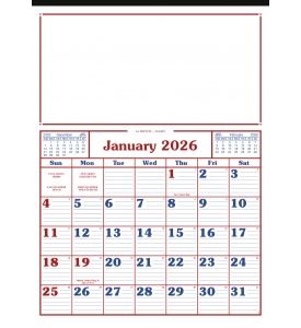 12-Sheet Commercial Calendar, 19 x 26 (Memo)