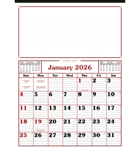 12-Sheet Commercial Calendar, 19 x 26 (Memo)