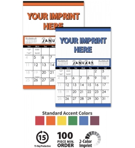12-Sheet Commercial Calendar, 19 x 27 (Accent)