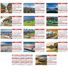 Scenes of Canada Desk Calendar