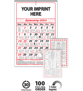 7 Sheet Almanac Wall Calendar (11x17)