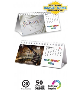 • Image Personalized Individual Name Mini Desk Tent Calendar
