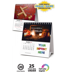 • Image Personalized, Small Desk Tent Calendar