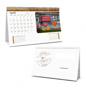 Image Personalized, Mid-Size Desk Tent Calendar