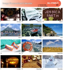 • Image Personalized Individual Name Wall Calendar