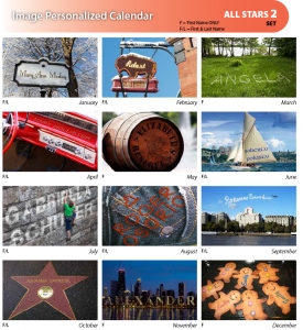 • Image Personalized Individual Name Wall Calendar