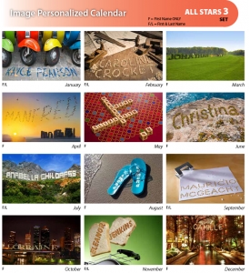 • Image Personalized Individual Name Wall Calendar