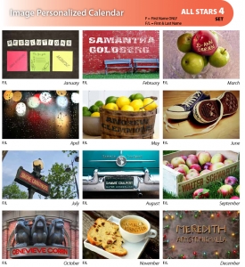 • Image Personalized Individual Name Wall Calendar