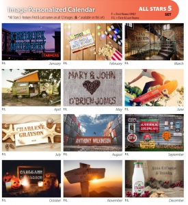 • Image Personalized Individual Name Wall Calendar