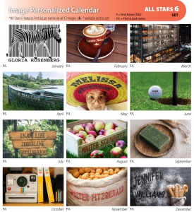 • Image Personalized Individual Name Wall Calendar