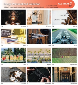• Image Personalized Individual Name Wall Calendar