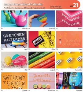 Image Personalized, Mid-Size Desk Tent Calendar