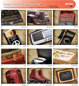 • Image Personalized Individual Name Wall Calendar