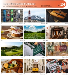 • Image Personalized, Mid-Size Desk Tent Calendar