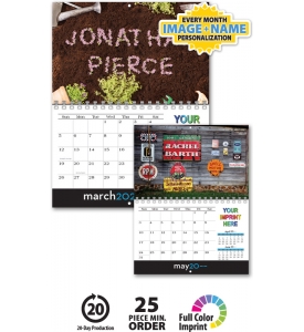 • Image Personalized Individual Name Mini Wall Calendar