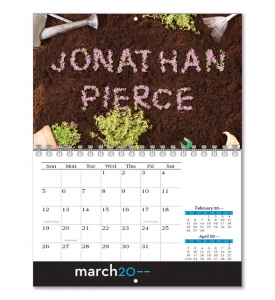 • Image Personalized Individual Name Mini Wall Calendar