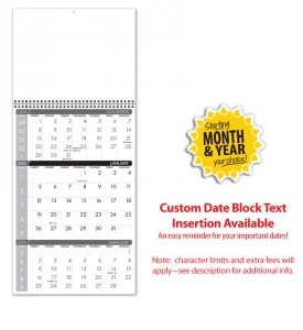 3-Month Single Photo Wall Calendar