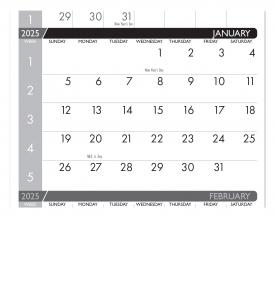 3-Month Single Photo Wall Calendar