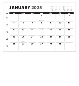 3-Month/4-Panel Jumbo Single Photo Wall Calendar