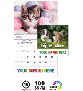 Puppies &amp; Kittens II Spiral Calendar