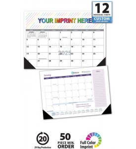 Custom Desk Pad Calendar (17x12, 12-Sheet)